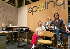 At the Spoinq stand, Angela de Geus, Parette Stotijn, and Bob Valckx could be found. Among other things, the extensive Vigo chair family has been expanded.
